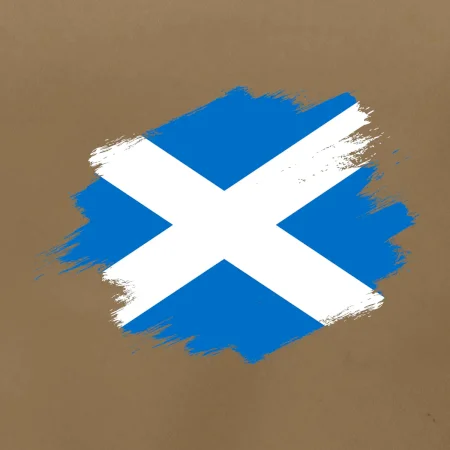 Skotská vlajka kreslená štetcem