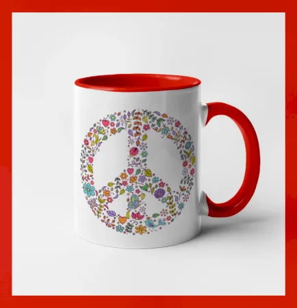 Peace symbol lístečky