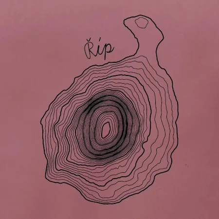 Říp - vrstevnice psací