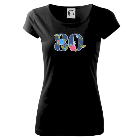 Květinové číslo kreslené - 80