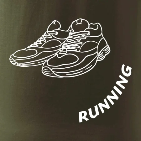 Running nápis šikmo