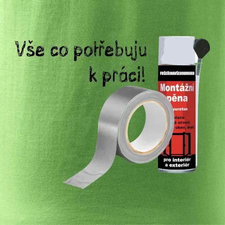 Pěna  a páska - vše co potřebuji k práci