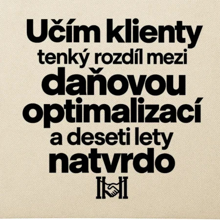 Daňová optimalizace versus deset let natvrdo