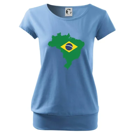Brazílie vlajka v mapě