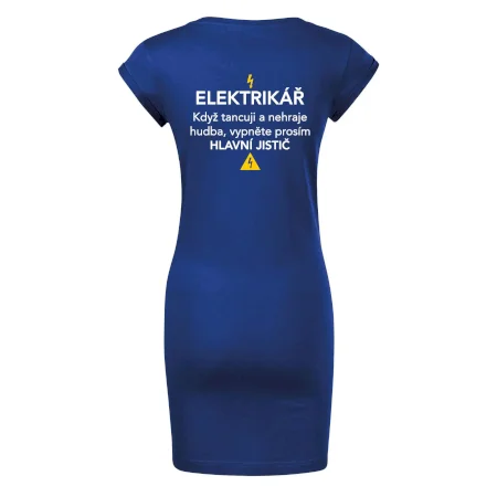 Elektrikář - hlavní jistič - Nápis na zádech