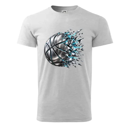Kovový basketbalový míč s elektrickými střepy