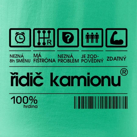 Čárový kód řidič kamionu