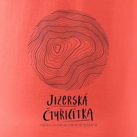 Jizerská čtyřicítka - vrstevnice v kruhu