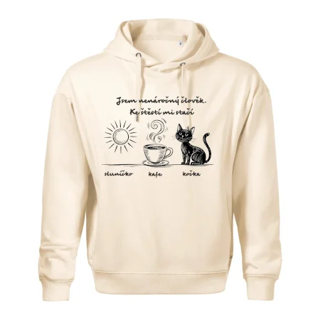 Jsem nenáročný člověk. Ke štěstí mi stačí sluníčko kafe kočka