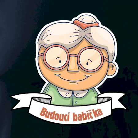 Budoucí babička kreslená