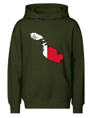 Mapa Malta s vlajkou