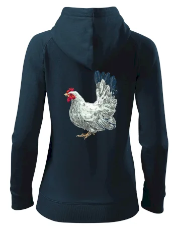 Slepice kreslená bílá