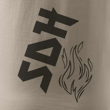 SDH nápis a plamen