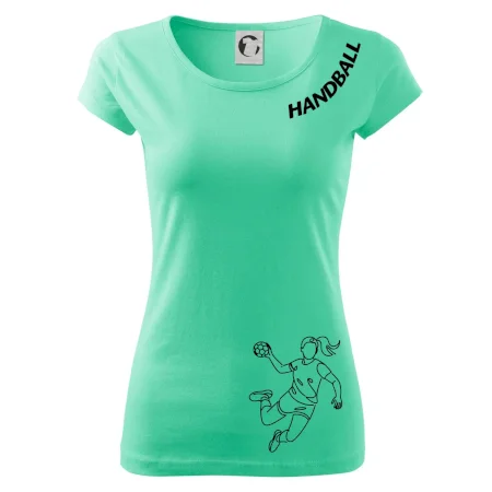 Handball nápis šikmo  - holka