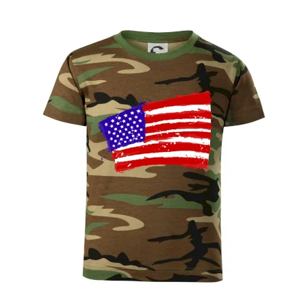 Americká vlajka ohnutá