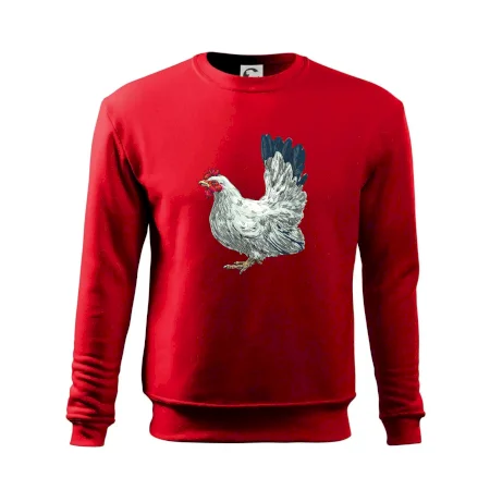 Slepice kreslená bílá