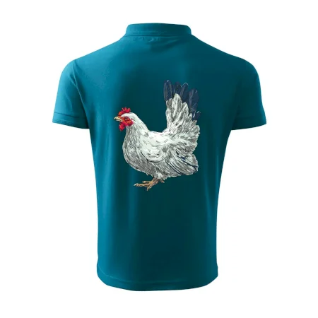 Slepice kreslená bílá