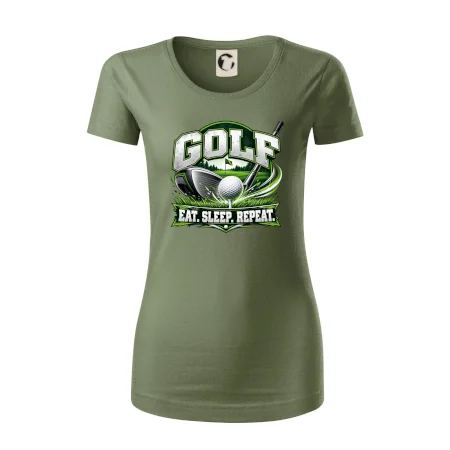 Golfová hůl s míčkem eat sleep repeat