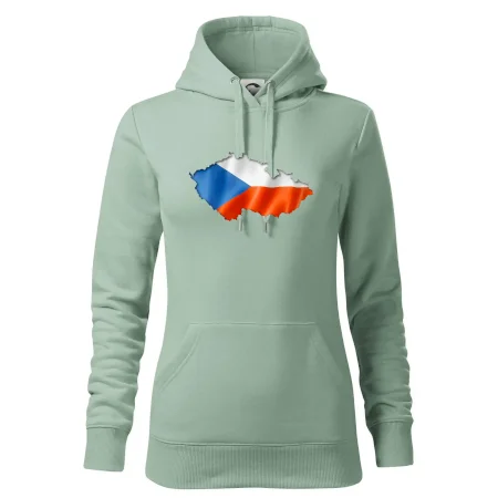 Česká vlajka v obrysu republiky