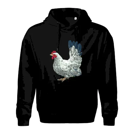 Slepice kreslená bílá