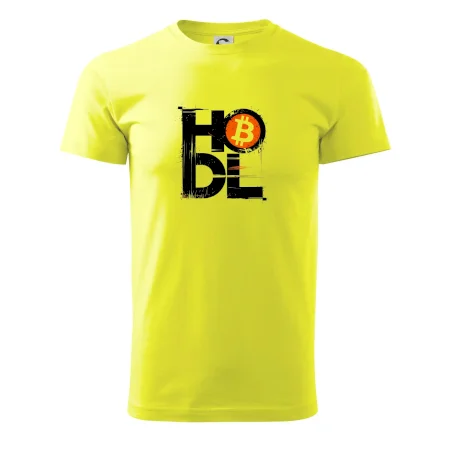 Hodl velký nápis a logo BTC