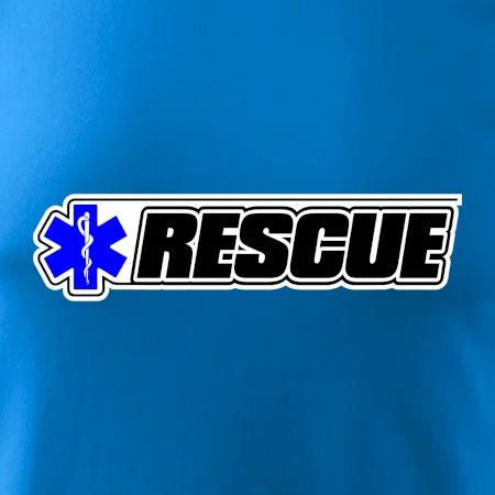 Záchranář rescue kříž modrý