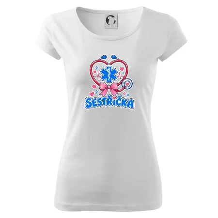 Sestřička - kreslený kříž a srdce