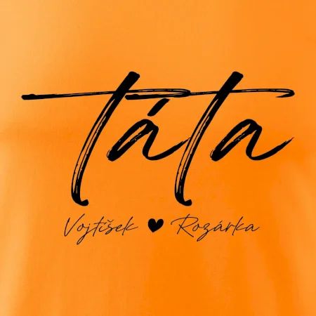 Triko táta psací se jmény dětí