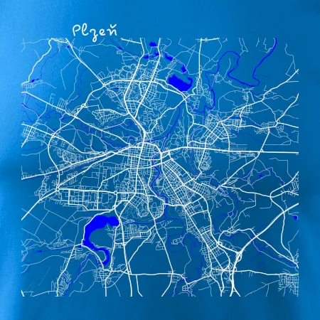 Plzeň mapa s vodními toky