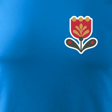 Folklor na prsu tulipán