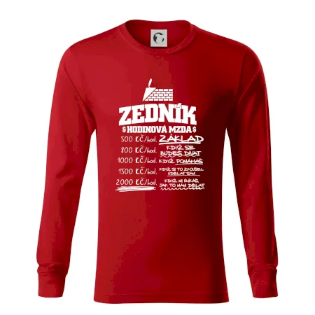 Hodinová mzda zedník