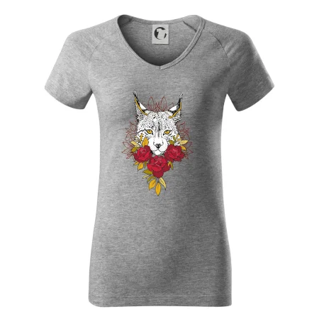 Rys s červenými růžemi  (Pecka design)