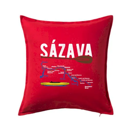 Mapa řeky Sázavy