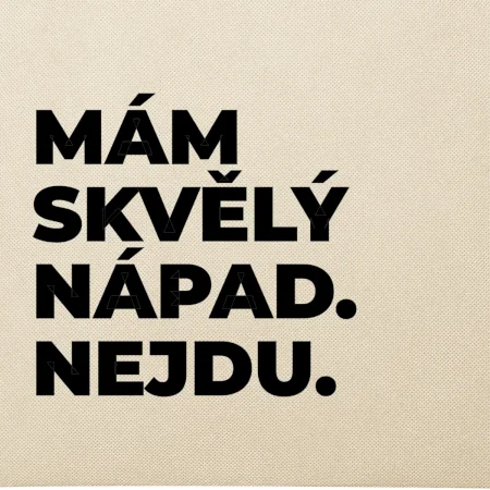 MÁM SKVĚLÝ NÁPAD. NEJDU.