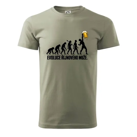 Evoluce říjnového muže s velkým půllitrem piva