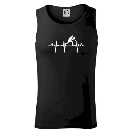 EKG stolní tenista stojící
