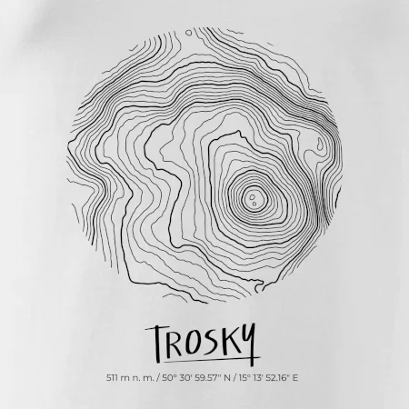 Trosky - vrstevnice v kruhu