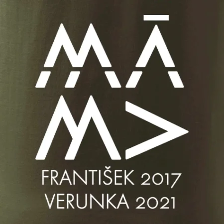 Máma v geometrickém fontu se jmény