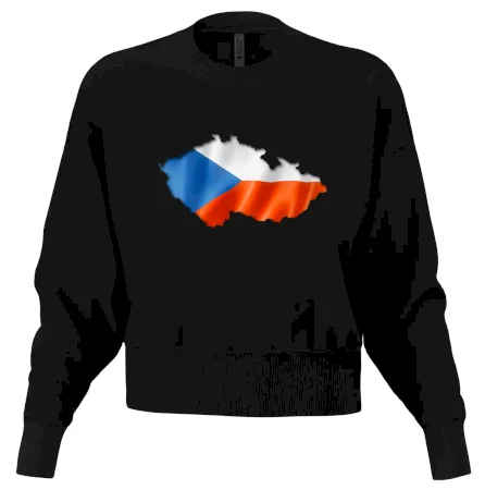 Česká vlajka v obrysu republiky
