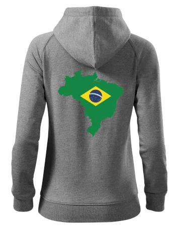 Brazílie vlajka v mapě