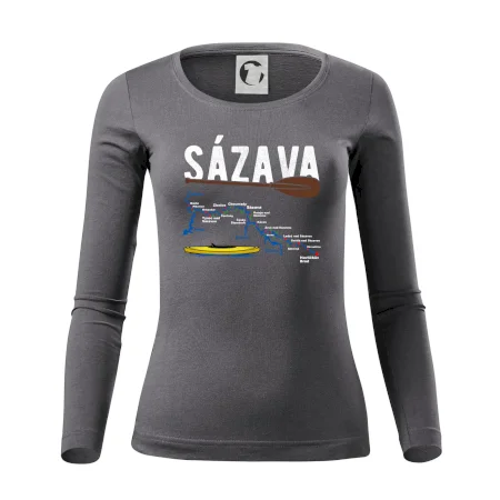 Mapa řeky Sázavy