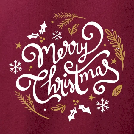 Merry christmas - nápis kulatý