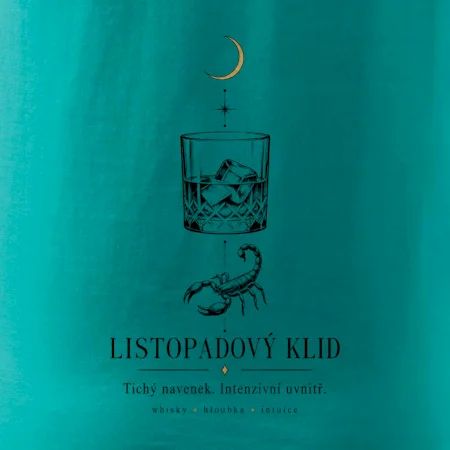 Listopadový klid whisky a štír linková kresba