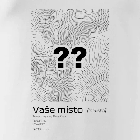 Vaše místo - vrstevnice v obdélníku