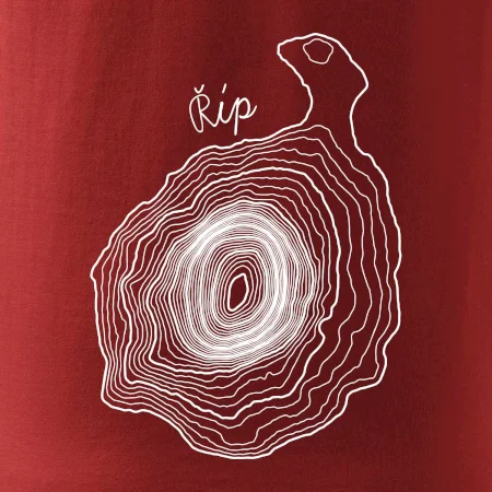 Říp - vrstevnice psací