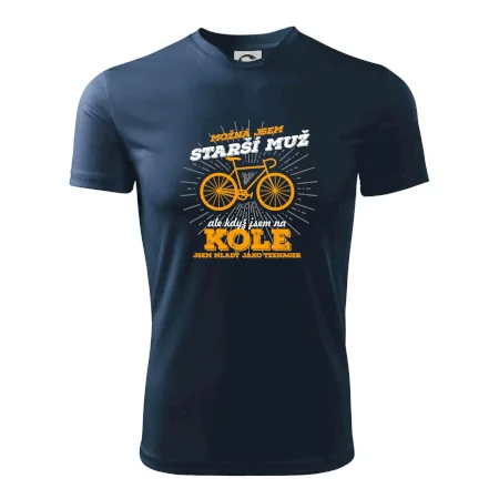 Starší muž - cyklista silniční kolo