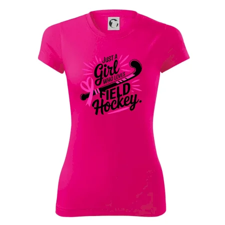 Just a girl who loves field hockey černo růžové