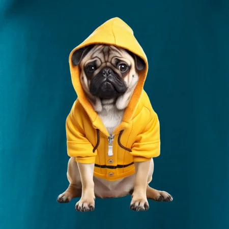 Mops v mikině