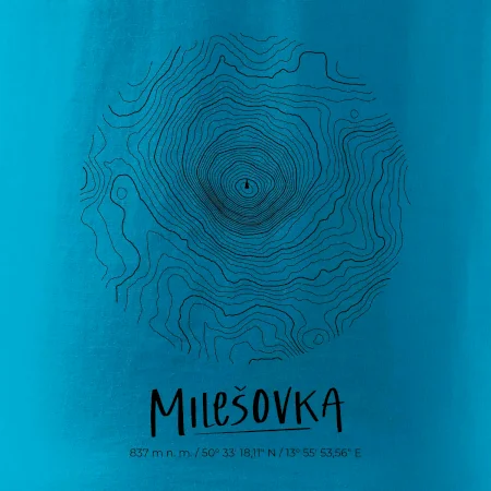 Milešovka - vrstevnice v kruhu