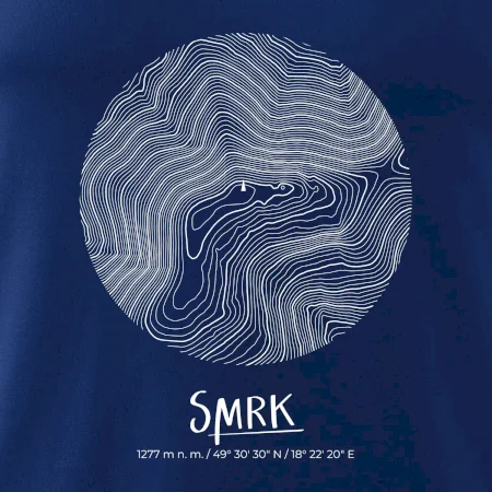 Smrk - vrstevnice v kruhu
